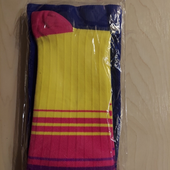 1 pair of Multicolored Compression Socks.  Size L.  # 0037 - Picture 4 of 4